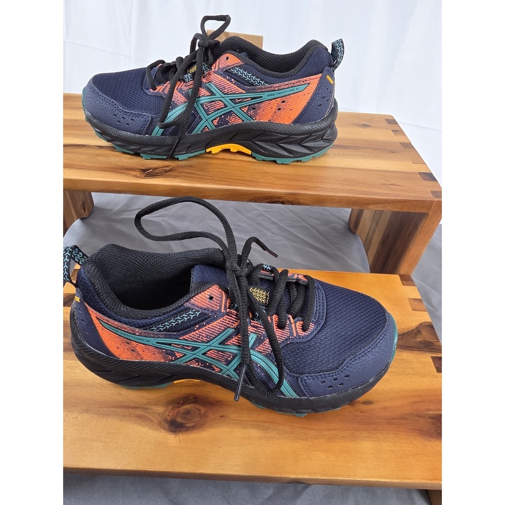 ASICS Pre Venture 9 GS Kids 3 Midnight Rainy Lake 1014A276-408 NWT